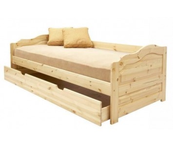 Łóżko drewniane z dodatkowym spaniem Borg