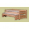 Łóżko drewniane podwójne spanie wysuwane Duet - Zdjęcie 3