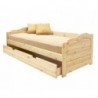 Łóżko drewniane z szufladą na pościel Borg - Zdjęcie 1