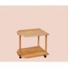 Barek, stolik drewniany jeżdżący na kółkach półowal - Zdjęcie 2