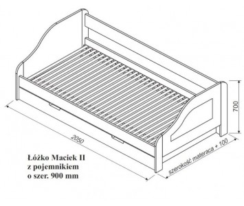 Łóżko Maciek II