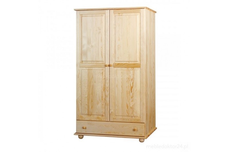 Szafa 100 drewniana 2D z półkami i szufladą Classic