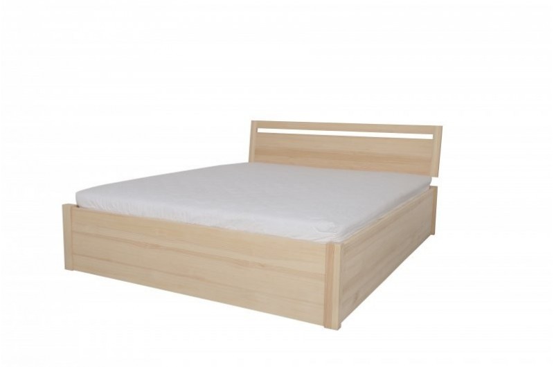 Łóżko sosnowe sypialniane podnoszone Beryl 4, rama metalowa