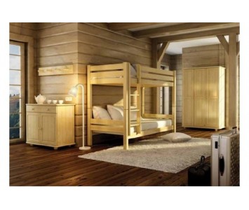 Łóżko piętrowe drewniane dzielone na 2 oddzielne LK 136