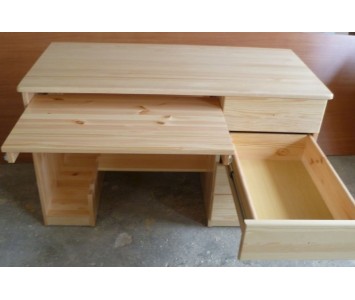 Biurko drewniane 4 szuflady pełen wysuw