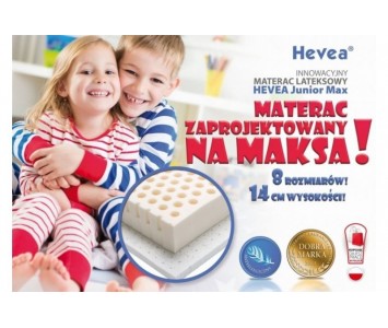 Materac lateksowy dla dzieci i młodzieży Junior Max Hevea