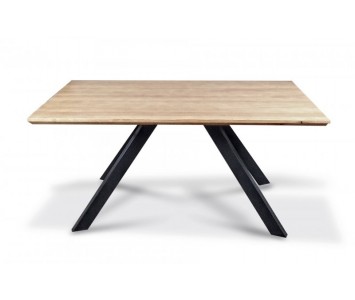 Nowoczesny stół z blatem drewnianym i metalowymi nogami Magnum