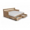 Łóżko Duo C bukowe rozkładane z szufladami - Zdjęcie 5