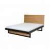 Łóżko dębowe sypialniane z metalem LK 370 Kolekcja Metal - Zdjęcie 3