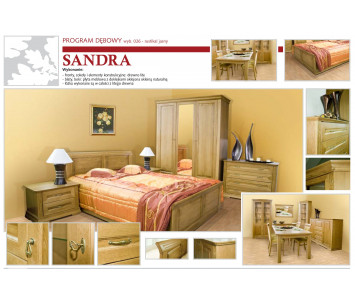 Dębowe łóżko do sypialni 026 dąb naturalny Kolekcja Sandra
