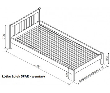 Łóżko podnoszone Lolek II SPAR