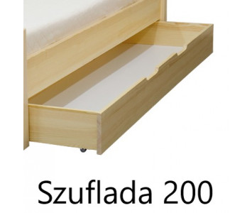 Łóżko sosnowe sypialniane Sodalit 2, wysoki szczyt odchylony