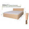 Łóżko sosnowe sypialniane podnoszone Sodalit 3 rama drewniana - Zdjęcie 2
