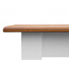 Ława drewniana z szufladą Belluno Elegante Biała/Dąb - Zdjęcie 6