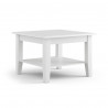 Stolik drewniany z półką Belluno Elegante Biały - Zdjęcie 1