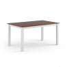 Stół drewniany rozsuwany Belluno Elegante Biały/Orzech - Zdjęcie 1