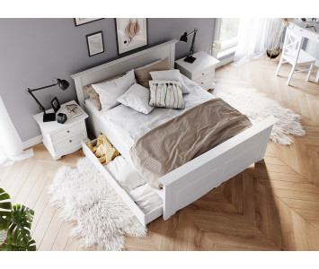 Łóżko drewniane Belluno Elegante Białe