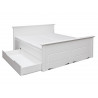 Łóżko drewniane z szufladą Belluno Elegante Białe - Zdjęcie 7