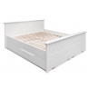 Łóżko drewniane z szufladą Belluno Elegante Białe - Zdjęcie 8