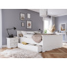 Łóżko drewniane z szufladą Belluno Elegante Białe - Zdjęcie 6