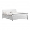 Łóżko do sypialni drewniane białe kolekcja Toskania - Zdjęcie 1