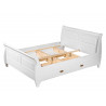 Łóżko do sypialni drewniane białe kolekcja Toskania - Zdjęcie 9