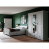 Łóżko do sypialni drewniane białe kolekcja Toskania - Zdjęcie 4