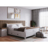 Łóżko drewniane z szufladami kolekcja Toskania białe/sosna miodowa - Zdjęcie 3