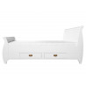 Łóżko drewniane z szufladami kolekcja Toskania białe/sosna miodowa - Zdjęcie 9