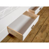 Łóżko drewniane z szufladami kolekcja Toskania białe/sosna miodowa - Zdjęcie 12