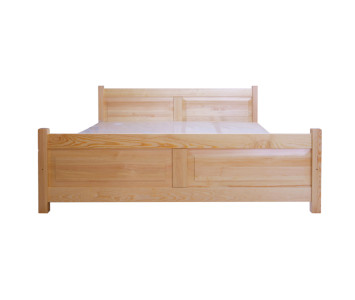 Łóżko drewniane Beta wysokie szczyty na prosto