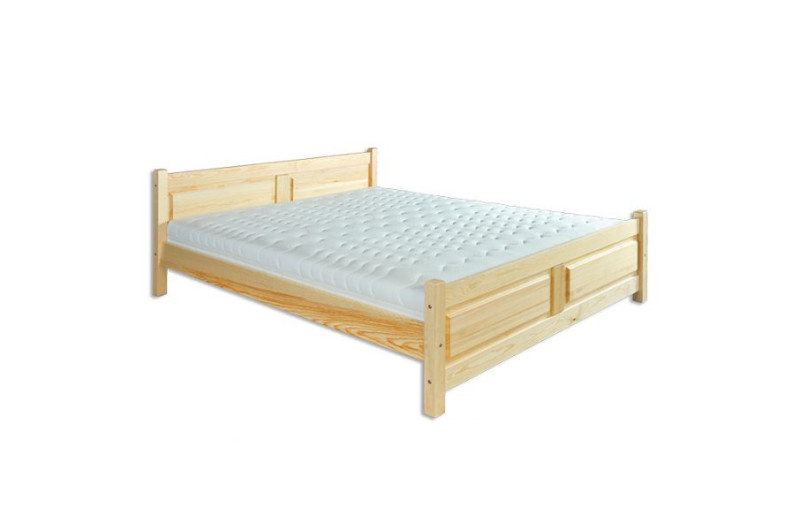 Łóżko drewniane podwyższone Beta Plus wysokie szczyty na prosto