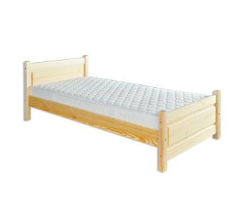 Łóżko drewniane podwyższone Beta Plus wysokie szczyty na prosto