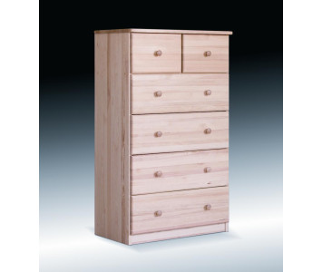 Komoda drewniana głębokie szuflady, wysoka, bieliźniarka KB 8006