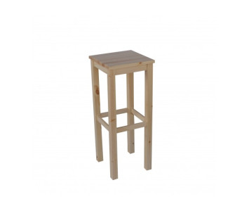 Barowy drewniany kwadratowy stołek taboret 80 cm Mati 25