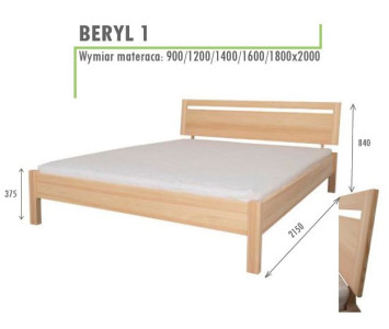 Łóżko sosnowe wysoki szczyt profilowany Beryl 1