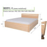 Łóżko sosnowe sypialniane podnoszone Beryl 4, rama metalowa - Zdjęcie 2