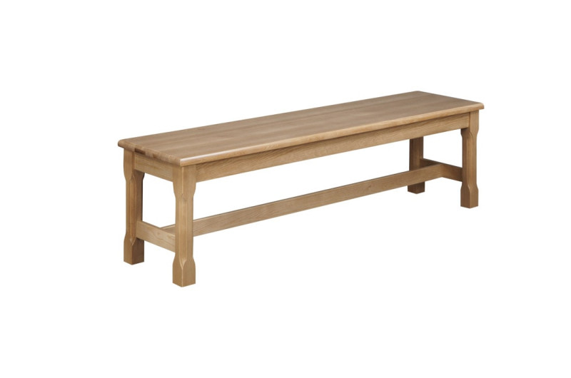 Drewniana solidna ławka bez oparcia Monaco