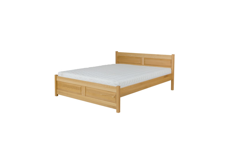 Bukowe podwójne łóżko do sypialni LK 109