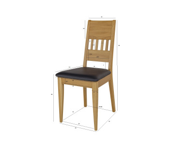 Krzesło dębowe bez tapicerki KT 374