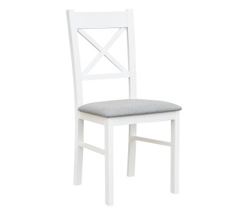 Krzesło tapicerowane krzyż bukowe KT 22 Belluno Elegante Białe